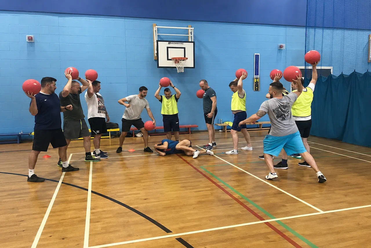 Dodgeball activity for adult groups in Newcastle